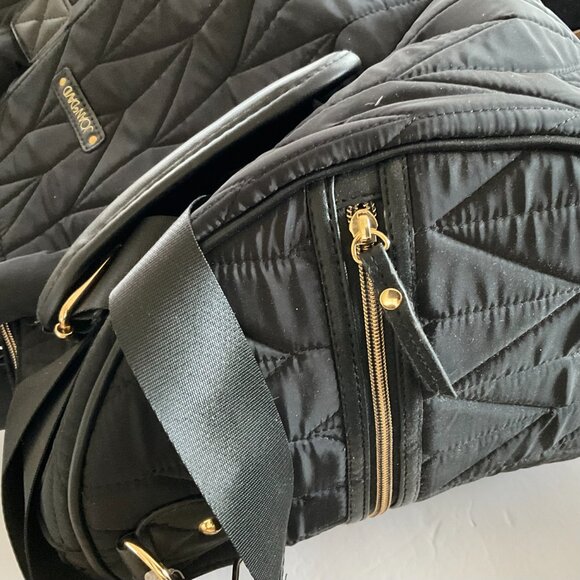 JOAN & DAVID Chevron Quilted Roll Duffle Bag NWT Size 21" - Picture 10 of 11